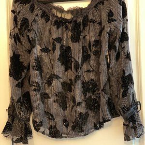 Escada Black Shirt with Ribbon Detail